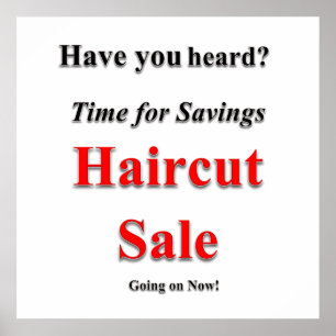 Spar Haircut Sale Poster Matte