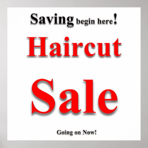 Spar Haircut Sale Poster Matte