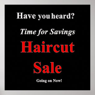 Spar Haircut Sale Poster Matte