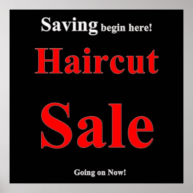 Spar Haircut Sale Poster Matte (Vorne)