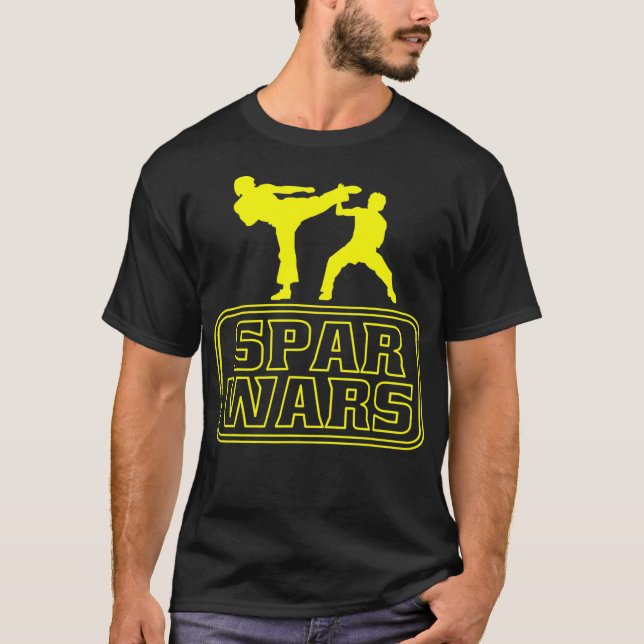 Spar Wars Martial Arts Cool Taekwondo Funny T-Shirt (Vorderseite)