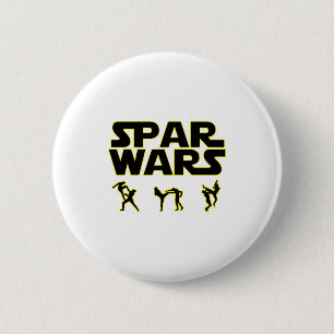 Spar Wars Taekwondo Mma Karate T-Shirt Button
