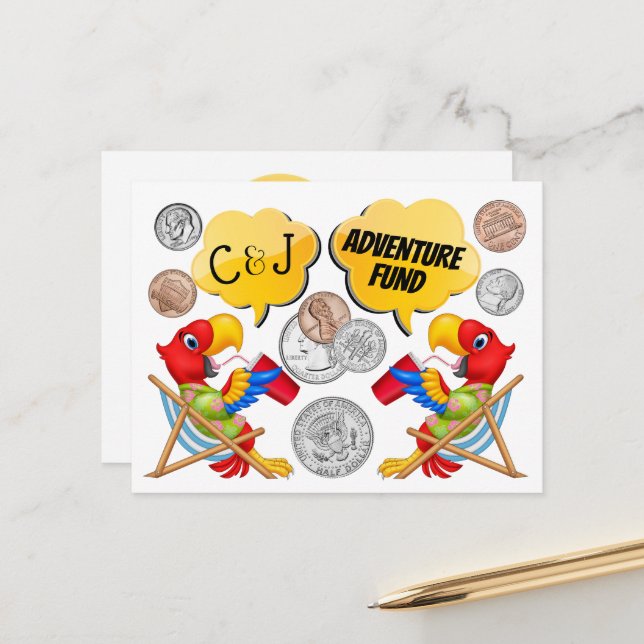 Sparbüchse Postkarte (Vorderseite/Rückseite Beispiel)