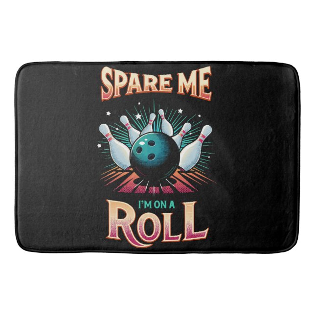 Spare me on a Roll - Bowling Badematte (Vorderseite)
