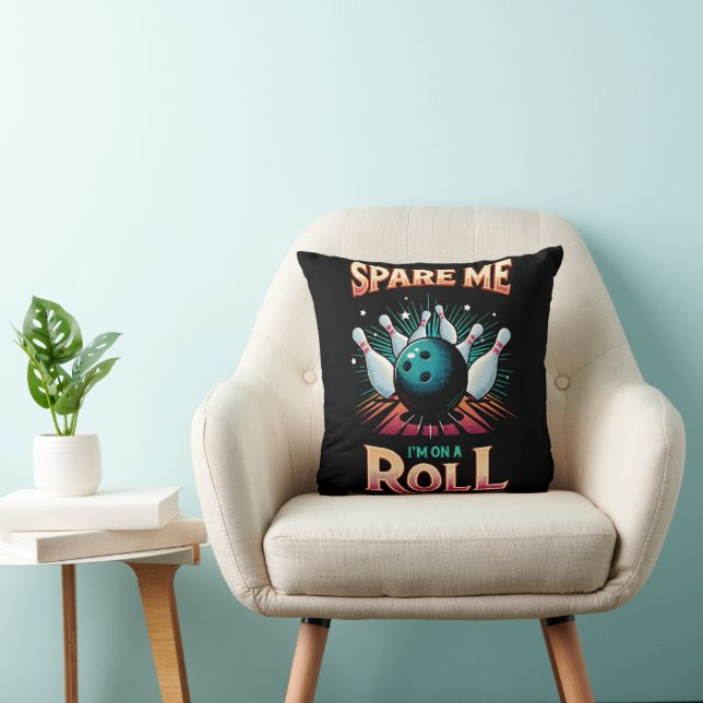 Spare me on a Roll - Bowling Kissen (Stuhl )