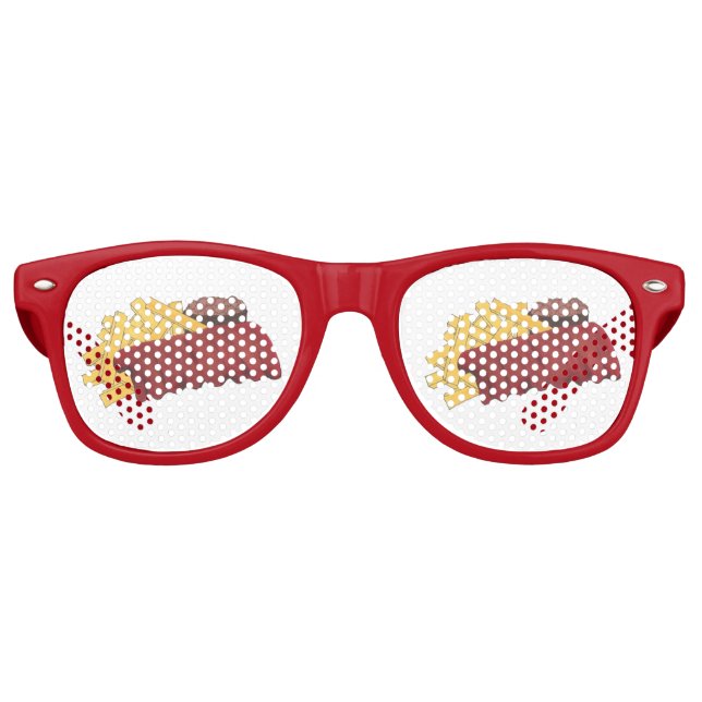 Spare Ribs GRILLEN Barbecue Barbeque Rib Cookoff Partybrille (Vorderseite)