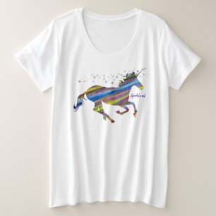 Sparen Sie!Einhorn Große Größe T-Shirt