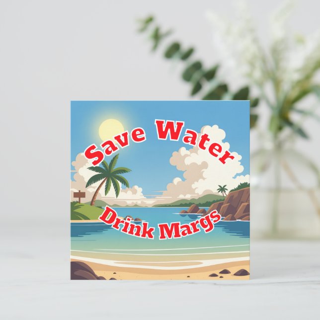 Sparen Sie Wasser, Trinken Sie Margs Trucker Hut (Stehend Vorderseite)