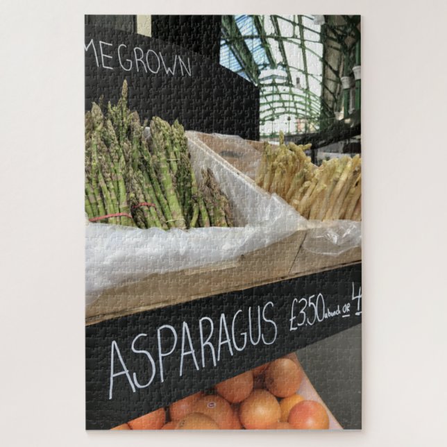 Spargel für Verkauf, Borough Market, London, Verei Puzzle (Vertikal)