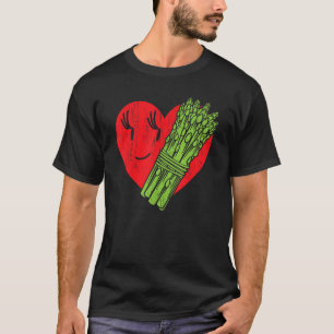 Spargel Herz Garten Gemüse Vegetarisch Vegan T-Shirt