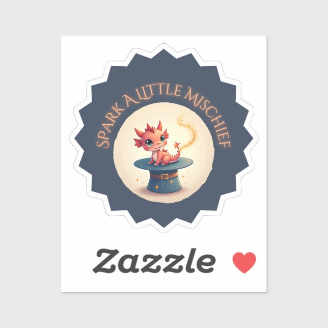 Spark a Little Mischief - Magischer Drachensticker Aufkleber (Blatt)