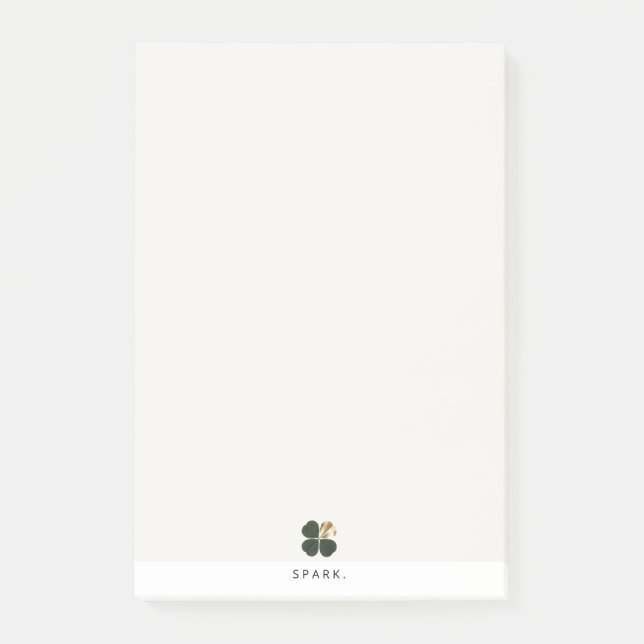 Spark. Gilded Clover Luxe Minimalist Post-it Notes Klebezettel (Vorderseite)