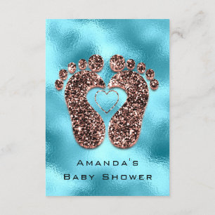 Spark Glitzer Kinderdusche Feet Rose Skin Blue Einladung