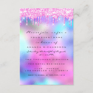 Spark Glitzer Tropfen Pink Tropfens Bridal Sweet 1 Einladung