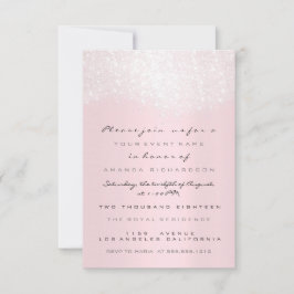 Spark Glitzer Weißrosa Brautparty Süß 16. Einladung