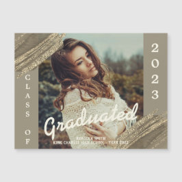 Spark Gold Abschluss Foto Ankündigung Magnet