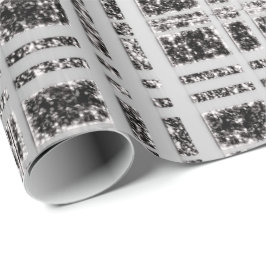 Spark Gray Black Gray Grill Geometrie Kohle Geschenkpapier
