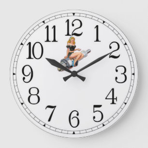 Spark-Plug-Button Große Wanduhr