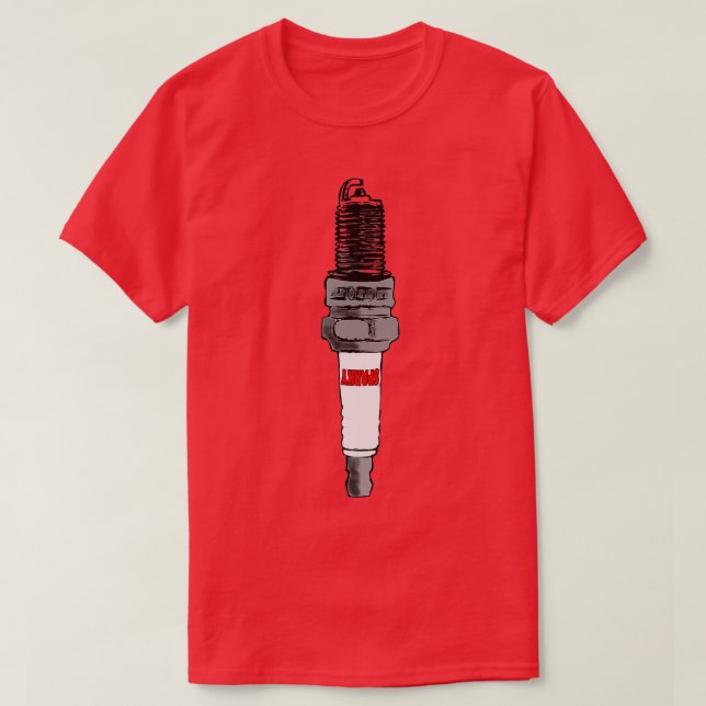 Spark Plug-Image Frisierte Auto Lover Car Parts Tu T-Shirt (Design vorne)