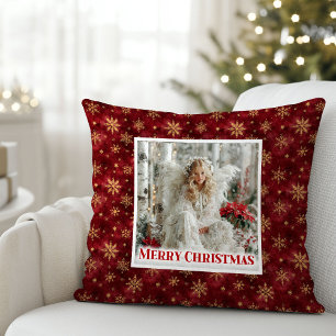 Spark Victorian Engel Rot und Gold Weihnachtsgesch Kissen