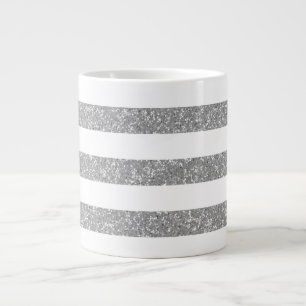 Sparkeller Glitzer Look Strip Jumbo Tasse
