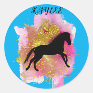 SPARKLASSIERE HORSE STICKERS PERSONALISIERT