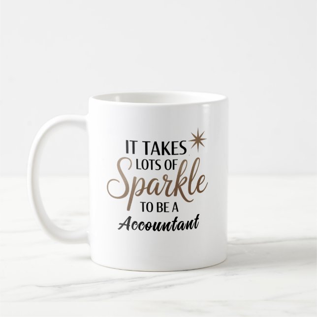 Sparkle Accountant Kaffeetasse (Links)
