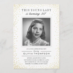 Sparkle Altes Foto Party Einladung