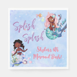 Sparkle American Mermaid Bash Birthday Serviette