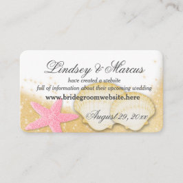 Sparkle Beach Wedding Information Cards Begleitkarte