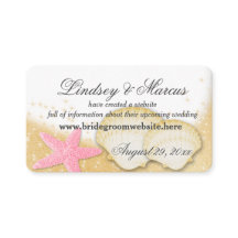 Sparkle Beach Wedding Information Cards