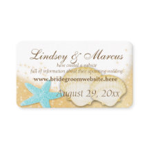 Sparkle Beach Wedding Information Cards