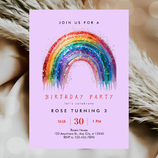 Sparkle Birthday Party Einladung