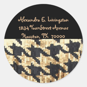 Sparkle Bling Rücksendeadresse Runder Aufkleber