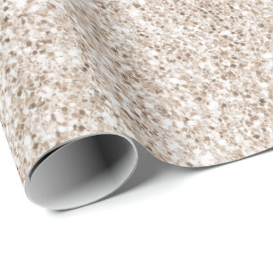 Sparkle Blush Cream Glitz Glitzer Geschenkpapier