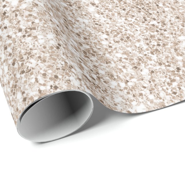 Sparkle Blush Cream Glitz Glitzer Geschenkpapier (Rolleneckpunkt)