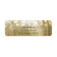 Sparkle Bright Lights Rustic Gold Einladung