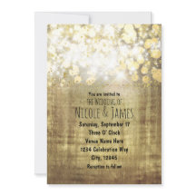 Sparkle Bright Lights Rustic Gold Glam Einladungen