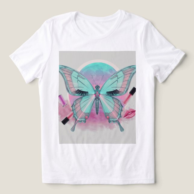 Sparkle Butterfly Beauty T-Shirt 🦋 ✨ Tri-Blend Shirt (Design Vorderseite)