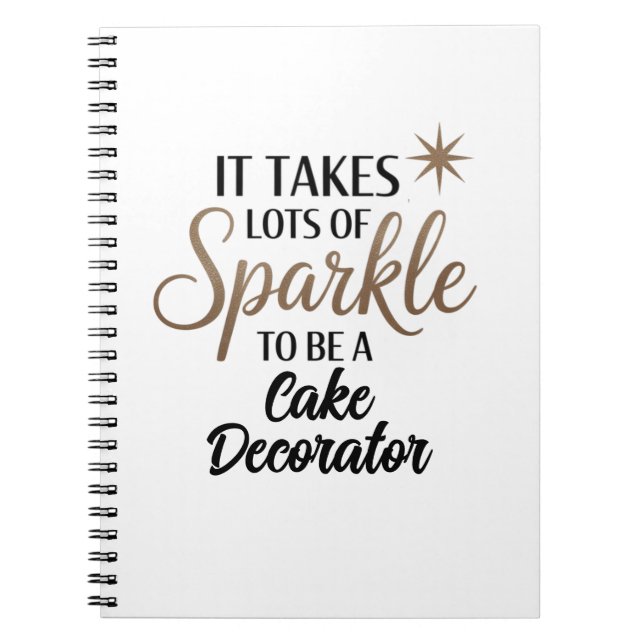 Sparkle Cake Decorator Notizblock (Vorderseite)