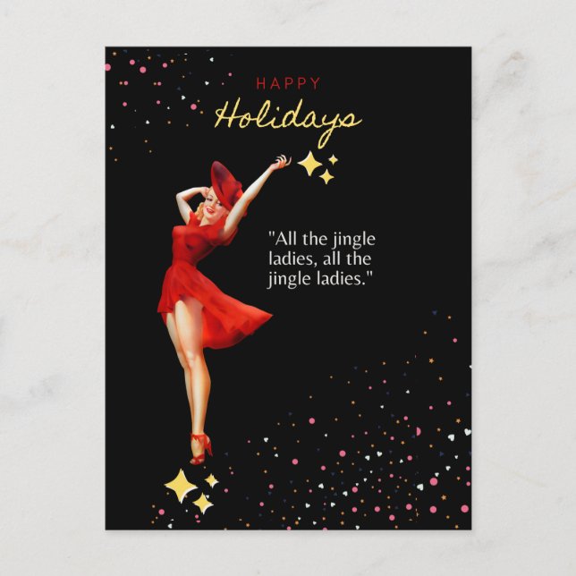 Sparkle Christmas Postkarte (Vorderseite)