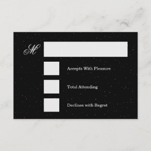 Sparkle Christmas RSVP Pink Karte