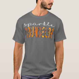 Sparkle Counselor Leopard Niedlich Herbst Thanksse T-Shirt
