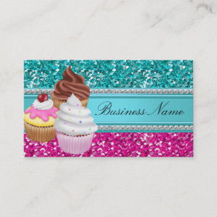 Sparkle Cupcake Business Card Visitenkarte