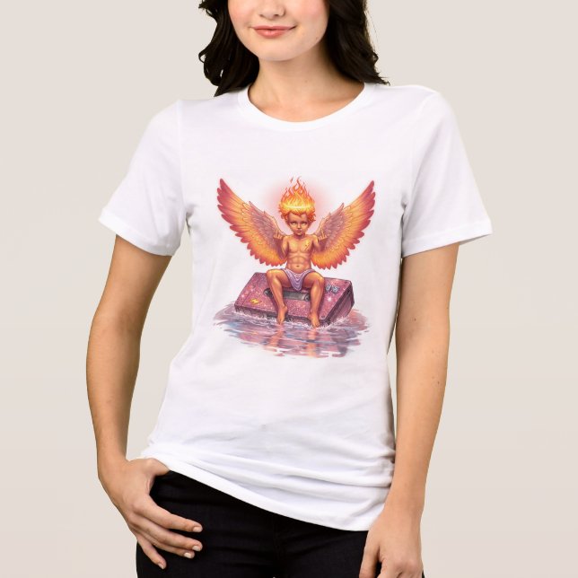 Sparkle Cupid Cassette T-Shirt ✨ 💖 Tri-Blend Shirt (Vorderseite)