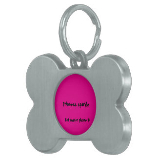 Sparkle dog tag personalized tiermarke
