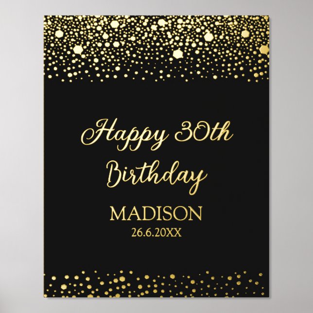 Sparkle Dots Birthday Foil Prints Foliendrucke (Vorderseite)