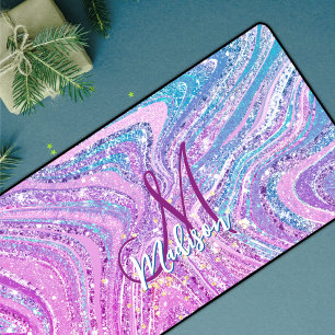 Sparkle Einicorn-Regenbogen, gürtelige Marmorkunst Schreibtischunterlage