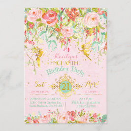 Sparkle Fairy Enchanted Garden Geburtstag Einladung