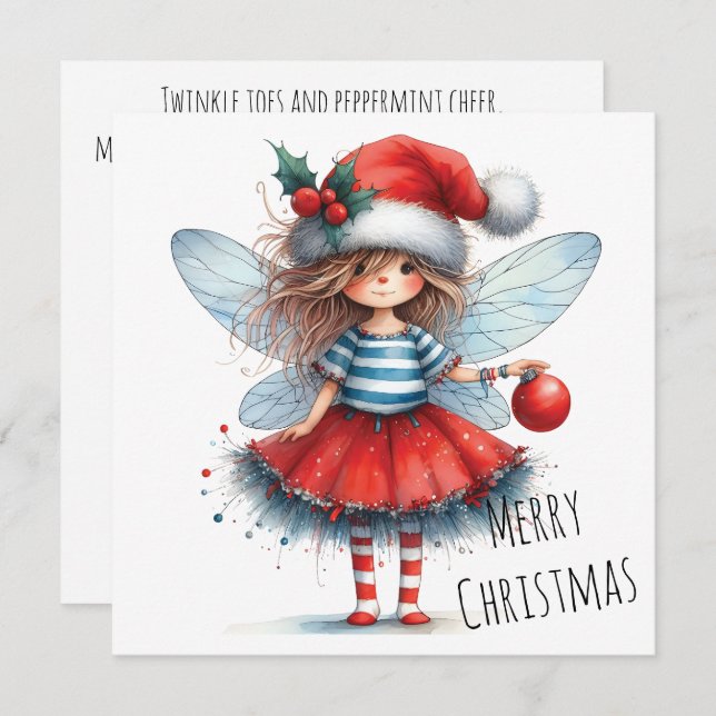 Sparkle Fairy with Ornament – Holiday Card (Vorne/Hinten)